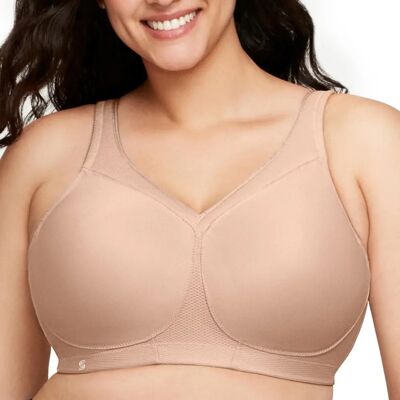 Glamorise Full Figure Seamless Sports Bra - Beige Glamorise Full Figure Seamless Sports Bra - Beige