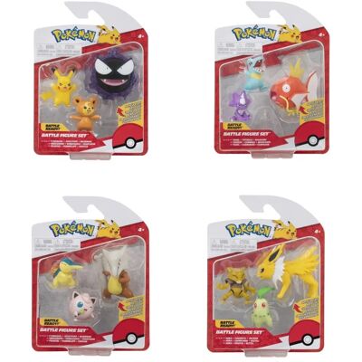 Jazwares Pokémon 3er-Pack Action Figuren - Pokémon Typ Jazwares Pokémon 3er-Pack Action Figuren - Pokémon Typ
