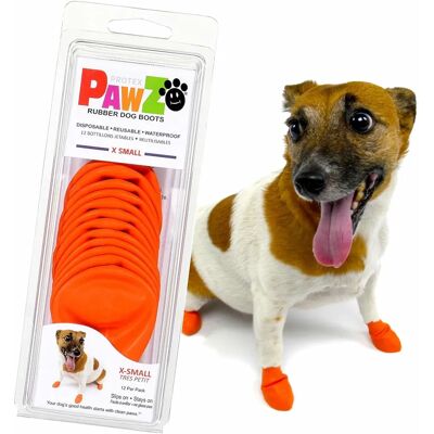 Pawz Natuurlijke Rubber Hondenschoenen - Klein Oranje - Hondenras Pawz Natuurlijke Rubber Hondenschoenen - Klein Oranje - Hondenras
