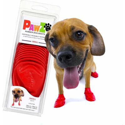 Pawz Naturliga Gummistövlar för Hundar - Liten Röd - Hundstövlar Pawz Naturliga Gummistövlar för Hundar - Liten Röd - Hundstövlar