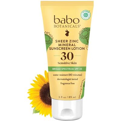 Babo Botanicals Clear Zinc Sunscreen - SPF 30 - Sensitive Skin Babo Botanicals Clear Zinc Sunscreen - SPF 30 - Sensitive Skin