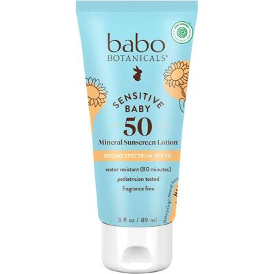 Babo Botanicals Baby Skin Mineral Sunscreen SPF 50 - Sunscreen Lotion Babo Botanicals Baby Skin Mineral Sunscreen SPF 50 - Sunscreen Lotion