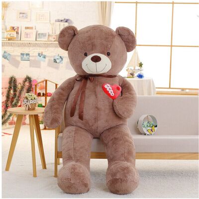 FLEMYE - Teddy Bear - 110cm - Dark Brown - Stuffed Toy FLEMYE - Teddy Bear - 110cm - Dark Brown - Stuffed Toy
