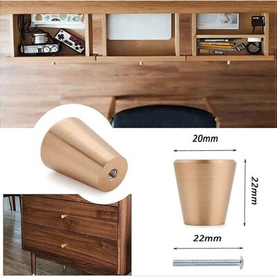 Augro Gold Metal Drawer Knob - Modern Aluminum Cabinet Pulls Augro Gold Metal Drawer Knob - Modern Aluminum Cabinet Pulls