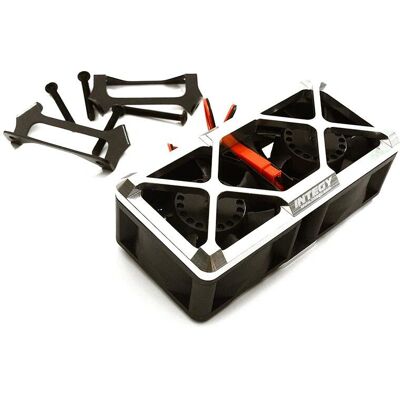 Integy - Ultra High Speed Twin Cooling Fan - Zilver - Traxxas X-Maxx - Cooling Fan Integy - Ultra High Speed Twin Cooling Fan - Zilver - Traxxas X-Maxx - Cooling Fan