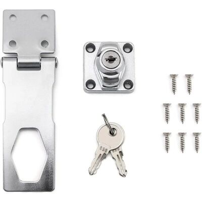 GOTRAYS Hasp 100 mm zinc alloy chrome - pestillo de pasador GOTRAYS Hasp 100 mm zinc alloy chrome - pestillo de pasador