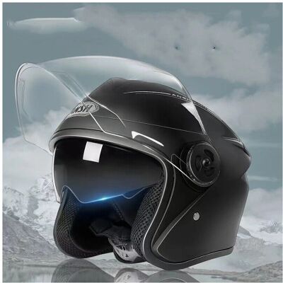FLEMYE - Modular M Black Open Face Motorcycle Helmet FLEMYE - Modular M Black Open Face Motorcycle Helmet