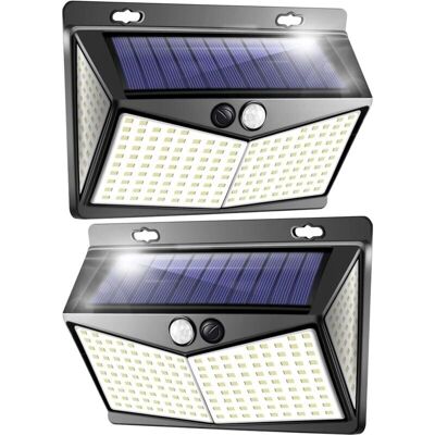 Augro Solarleuchte - Bewegungsmelder Außen-LED-Leuchte - 208 LED IP65 Augro Solarleuchte - Bewegungsmelder Außen-LED-Leuchte - 208 LED IP65