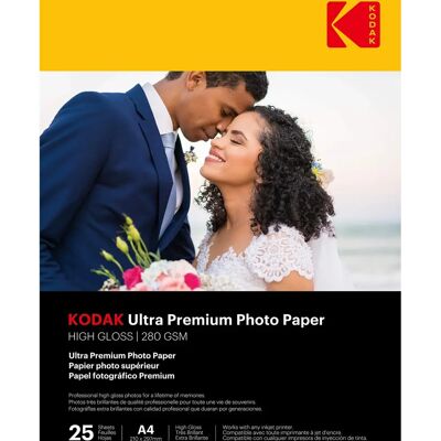 Kodak Højglans Fotopapir - 25 Ark - A4 21x29,7cm Kodak Højglans Fotopapir - 25 Ark - A4 21x29,7cm