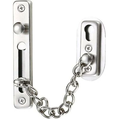 Augro Edelstahlschlosskette - Gebürstetes Chrom Silber - Türkettenverschluss Augro Edelstahlschlosskette - Gebürstetes Chrom Silber - Türkettenverschluss