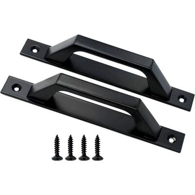 Augro 2er Pack Schwarze Holz Garten Tor D Griffe - Türgriffe Augro 2er Pack Schwarze Holz Garten Tor D Griffe - Türgriffe