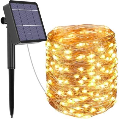 Augro Solar String Lights - 12m, 120 LED, 8 Modes - Waterproof - Garden Decor Augro Solar String Lights - 12m, 120 LED, 8 Modes - Waterproof - Garden Decor