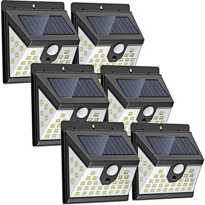 Augro 6Pack Solar Outdoor PIR Motion Sensor Lights - Waterproof Black Augro 6Pack Solar Outdoor PIR Motion Sensor Lights - Waterproof Black