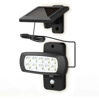 Augro Outdoor LED solar light - PIR motion detector - Black - IP44 Augro Outdoor LED solar light - PIR motion detector - Black - IP44