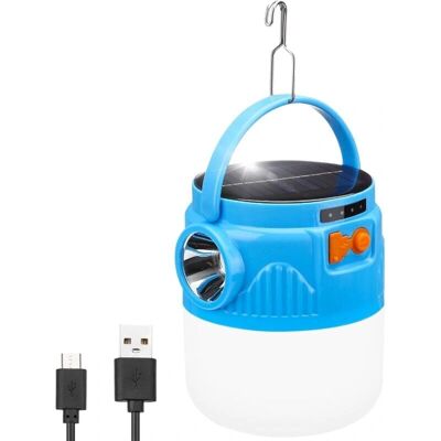 Augro Solar Led Luz de Camping - Linterna Portátil Impermeable - 3 Modos Power Bank Augro Solar Led Luz de Camping - Linterna Portátil Impermeable - 3 Modos Power Bank