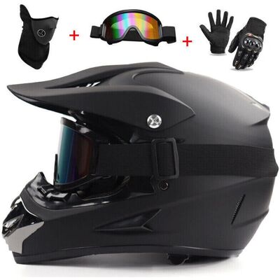 FLEMYE - UK Motocross - Asia Black Solid Color - XL - Helmet FLEMYE - UK Motocross - Asia Black Solid Color - XL - Helmet