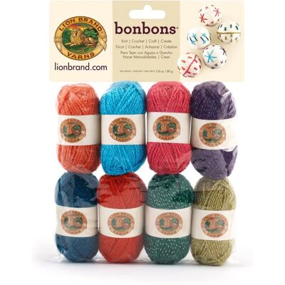 Lion Brand Yarn Company 1 mini nystan godis, Celeb Rate, flerfärgad - Garn Lion Brand Yarn Company 1 mini nystan godis, Celeb Rate, flerfärgad - Garn