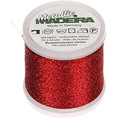 Madeira Metalen Draad - 200m - Decoratief Naaien - Hoge Snelheid Compatibel Madeira Metalen Draad - 200m - Decoratief Naaien - Hoge Snelheid Compatibel