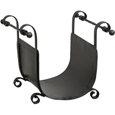Biscottini Portariviste in Ferro Battuto Nero - 45x44x38cm Biscottini Portariviste in Ferro Battuto Nero - 45x44x38cm
