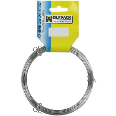 WOLFPACK Verzinkter Draht - 1000g - No 2/0,7 mm - Robust WOLFPACK Verzinkter Draht - 1000g - No 2/0,7 mm - Robust