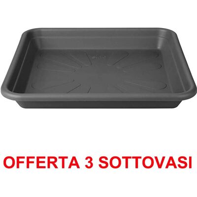 Elho - Bandeja Inferior Quadrada Universal - Nero Elho - Bandeja Inferior Quadrada Universal - Nero