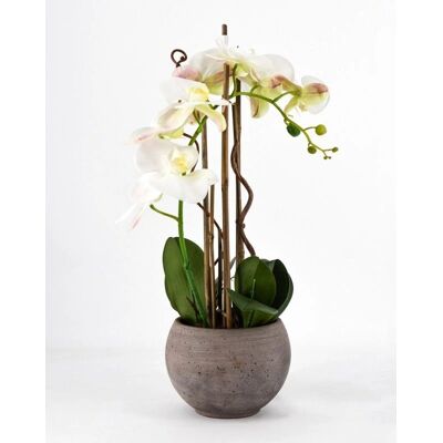 PERAGASHOP Orchidea Artificiale - 50cm Decorazione Floreale Bianca PERAGASHOP Orchidea Artificiale - 50cm Decorazione Floreale Bianca