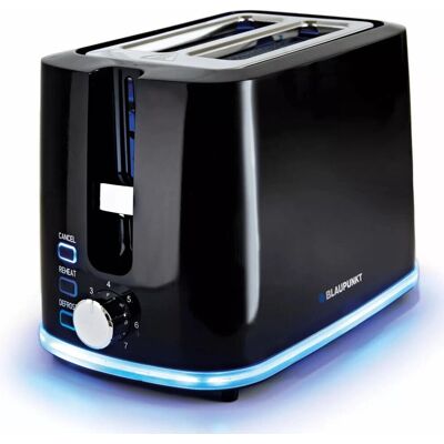 Blaupunkt - 2 Slice Illuminating Toaster - Black - Reheat Blaupunkt - 2 Slice Illuminating Toaster - Black - Reheat