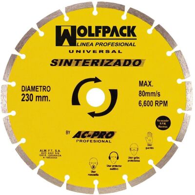 Accessoire pour meuleuse WOLFPACK - Disque diamant 230mm Accessoire pour meuleuse WOLFPACK - Disque diamant 230mm