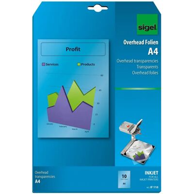 Sigel IF110 Inkjet Transparent A4 - Printing Film Sigel IF110 Inkjet Transparent A4 - Printing Film