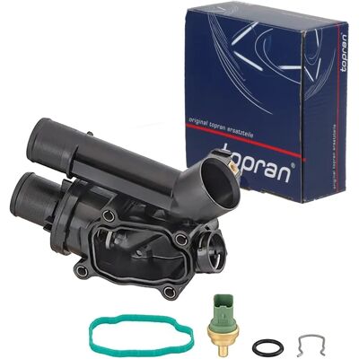 Topran Caja de termostato con sensor - Compatible con Citroën, Fiat, Ford Topran Caja de termostato con sensor - Compatible con Citroën, Fiat, Ford