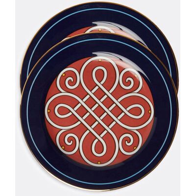 La DoubleJ - Cortile Blue - Blu navy - Piatto dessert La DoubleJ - Cortile Blue - Blu navy - Piatto dessert