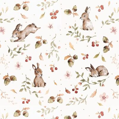 MUEMUE Happy Rabbits Wallpaper - 280x50cm - Cute Bunny Design MUEMUE Happy Rabbits Wallpaper - 280x50cm - Cute Bunny Design