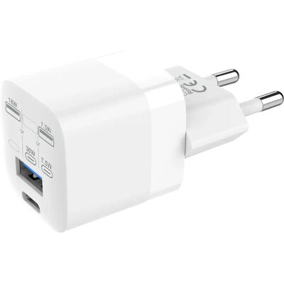Vision TC-PUSBEU/30 - Chargeur pour ordinateur portable, smartphone, tablette, blanc, 30W, Prise EU - Publicité Vision TC-PUSBEU/30 - Chargeur pour ordinateur portable, smartphone, tablette, blanc, 30W, Prise EU - Publicité