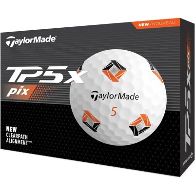 TaylorMade TP5x Pix 3.0 Golf Balls - Hvit TaylorMade TP5x Pix 3.0 Golf Balls - Hvit