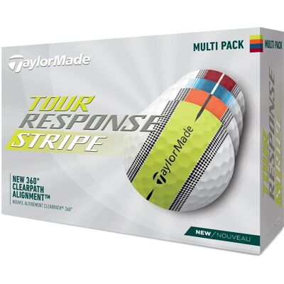 Balles de golf TaylorMade Tour Response Multi Rayures - Blanc - Publicité Balles de golf TaylorMade Tour Response Multi Rayures - Blanc - Publicité