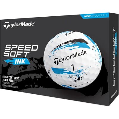 TaylorMade SpeedSoft Ink Golf Balls - Blue TaylorMade SpeedSoft Ink Golf Balls - Blue
