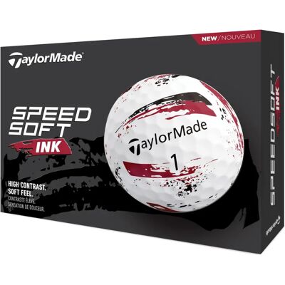 TaylorMade SpeedSoft Ink Golfballer - Rød - Golfballer TaylorMade SpeedSoft Ink Golfballer - Rød - Golfballer