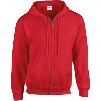 Gildan G18600 Rote Voll-Reißverschluss-Hoodie - Sweatshirt Gildan G18600 Rote Voll-Reißverschluss-Hoodie - Sweatshirt