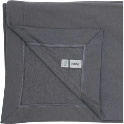 Gildan GN189 Charcoal Tungblandet fleece tæppe - tæppe Gildan GN189 Charcoal Tungblandet fleece tæppe - tæppe