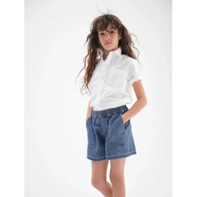 Pantaloni scurți de jeans pentru copii GAP - Talie elastică și buzunare Pantaloni scurți de jeans pentru copii GAP - Talie elastică și buzunare