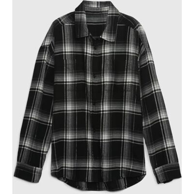 GAP XXL Černá/Šedá Flanelová Košile - Košile GAP XXL Černá/Šedá Flanelová Košile - Košile