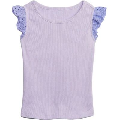 Tricou GAP pentru fată violet deschis cu Madeira - Copil Tricou GAP pentru fată violet deschis cu Madeira - Copil
