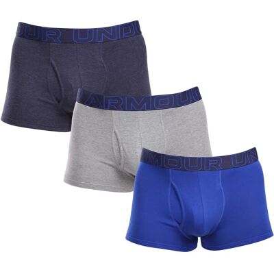 Boxerky Under Armour Modrá - 3ks z Funkčního Bavlny Boxerky Under Armour Modrá - 3ks z Funkčního Bavlny