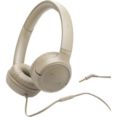 Słuchawki JBL Tune 530 - Z kablem, Beżowe, Składane Słuchawki JBL Tune 530 - Z kablem, Beżowe, Składane