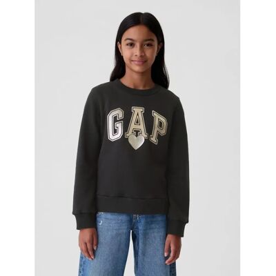 GAP Kids Logós Pulóver Lányoknak - Fekete S - Pulóver GAP Kids Logós Pulóver Lányoknak - Fekete S - Pulóver
