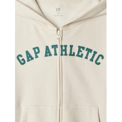 Hanorac gri cu logo GAP Kids - Fete S - Hanorac Hanorac gri cu logo GAP Kids - Fete S - Hanorac