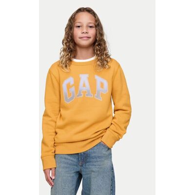 Bluza GAP Kids - Chłopcy Horčicová - Fleece - Logo - Długość do bioder Bluza GAP Kids - Chłopcy Horčicová - Fleece - Logo - Długość do bioder