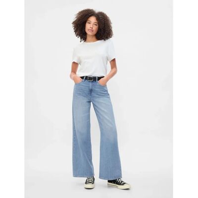 GAP Bergie Pantaloni Wide Leg - Albastru - Jeans GAP Bergie Pantaloni Wide Leg - Albastru - Jeans