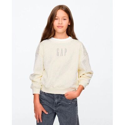 GAP Kinder Oversize Sweatshirt - Mädchen Creme S - Sweatshirt GAP Kinder Oversize Sweatshirt - Mädchen Creme S - Sweatshirt