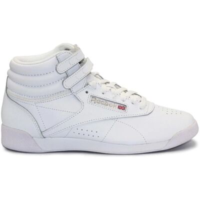 Sneaker Reebok Classic Freestyle Hi Bianco Pelle Sneaker Reebok Classic Freestyle Hi Bianco Pelle